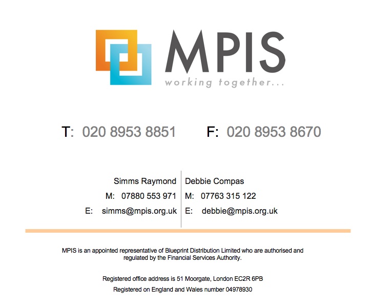 MPIS Mortgages, pensions & Investment Services. Working together